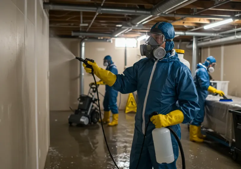 Basement Sanitization and Antimicrobial Treatment process in Fort Kent, ME